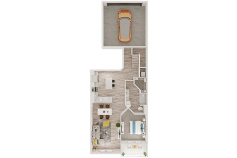 Floor plan for 2 beds, 2 baths, 1425 sqft